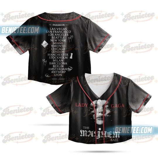 Ld ga Vintage Gaga Croptop Baseball Jersey