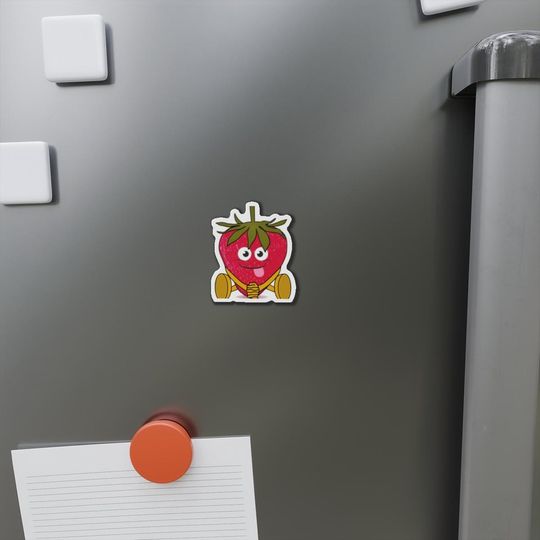 Strawberry Die-Cut Magnets, Cute Fridge Magnets, Fun Kitchen Decor