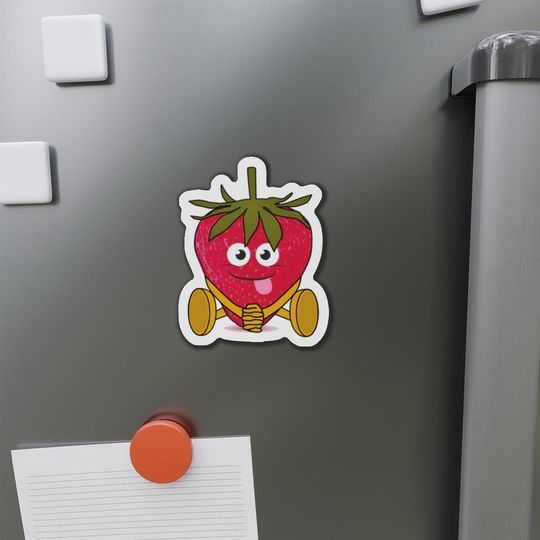 Strawberry Die-Cut Magnets, Cute Fridge Magnets, Fun Kitchen Decor