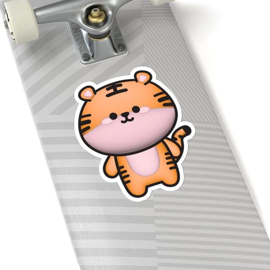 Cute Tiger Kiss-Cut Stickers - Fun Animal Decals for Laptops, Water Bottles