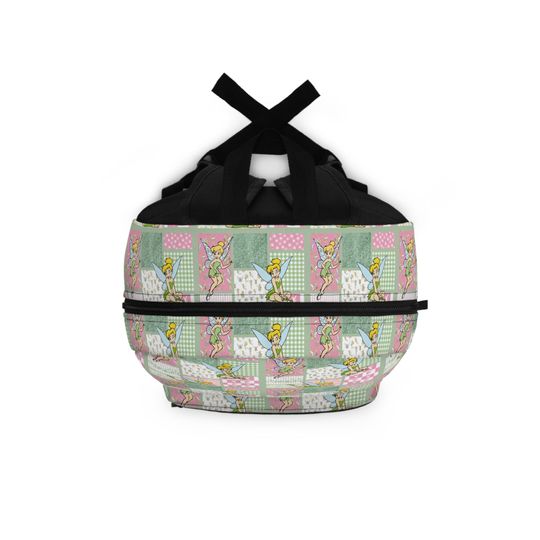 Vintage Fairy Patchwork Backpack - Pink & Green Retro Tinker Style School Bag