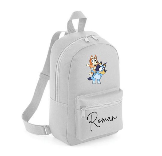 Personalised BlueyDad Backpack ANY NAME Back To School Bag
