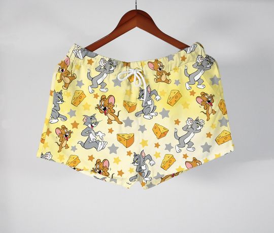 Tom And Jerry Hawaiian Shirt Tropical Button Up Shirt Summer Aloha Hawaii Shirt Summer Beach Short Funny Tom Shirt Gifts