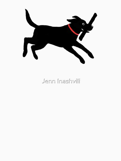 Happy Black Lab Running | Cute Labrador Retriever Classic T-Shirt