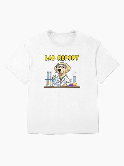Labrador Chemist at Work Cute Dog Scientist Oversized T-Shirt