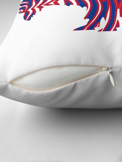 Zebra stripe Buffalo New York Bison Pillow, Gift for Fan