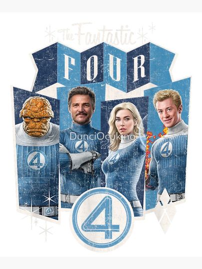 Marvel The Fantastic Four Vintage Style First Steps Team  Tote Bag