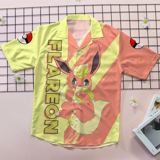 Flareon Hawaiian Shirt - Custom Name Summer Set