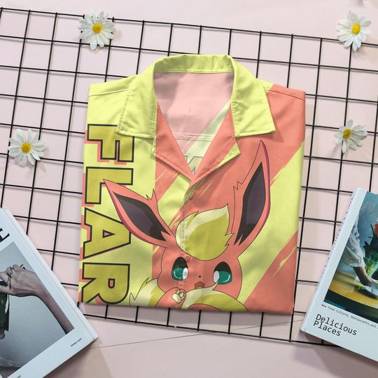 Flareon Hawaiian Shirt - Custom Name Summer Set