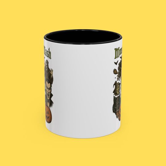 Monster Mash Retro Halloween Mug, Retro Witch, Monsters For Halloween, Spooky Mug