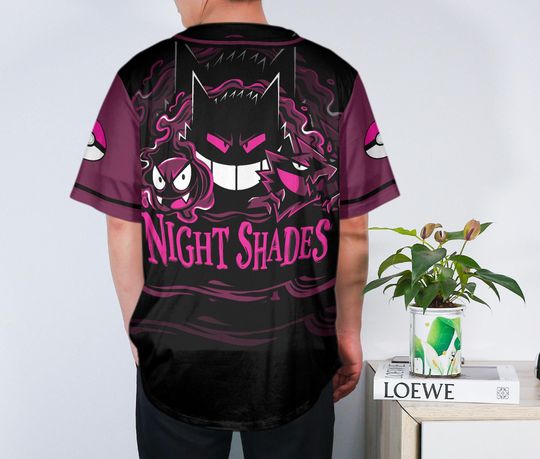 Gengar Baseball Jersey | Cute Anime | Funny Graphic | Birthday Gift
