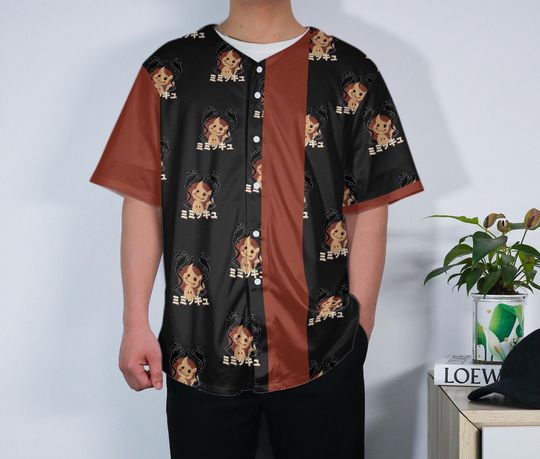 Mimikyu Baseball Jersey Cute Anime Ghost Kawaii Sportswear Baseball Gift Fans