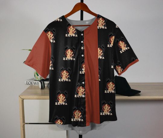 Mimikyu Baseball Jersey Cute Anime Ghost Kawaii Sportswear Baseball Gift Fans