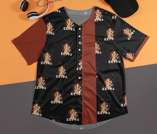 Mimikyu Baseball Jersey Cute Anime Ghost Kawaii Sportswear Baseball Gift Fans