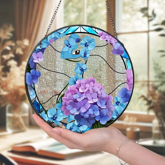 PKM Glass Suncatcher Midnight Garden Window Art Gift for Home Decor