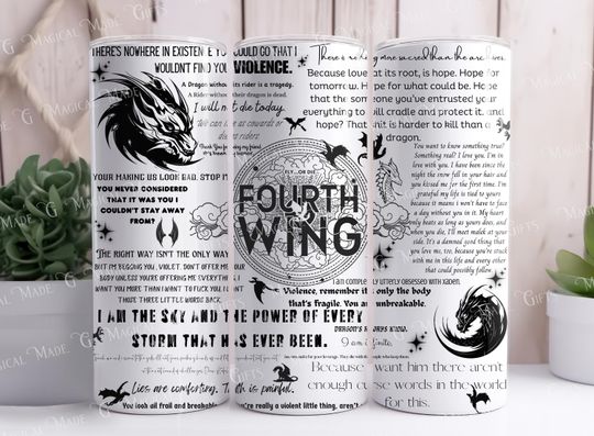 Fourth Wing 20 oz Skinny Tumbler