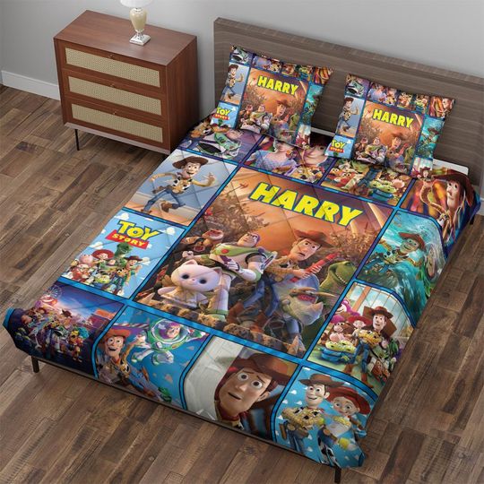 Custom Toy Story Bedding Set, Toy Story Bedding Set, Toy Story Bedding Set, Toy Story name Bedding Set