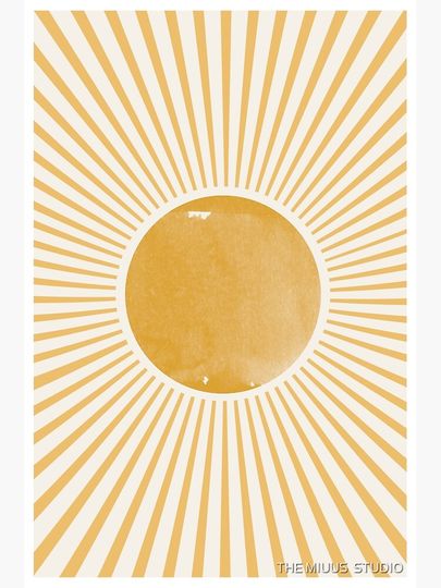 Retro Sun Mid Century Modern Poster
