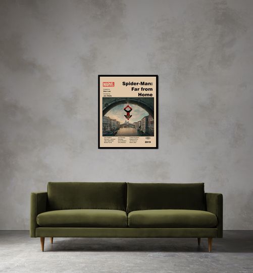 Spider-Man Poster – Mid Century Modern Minimalist Marvel Wall Art