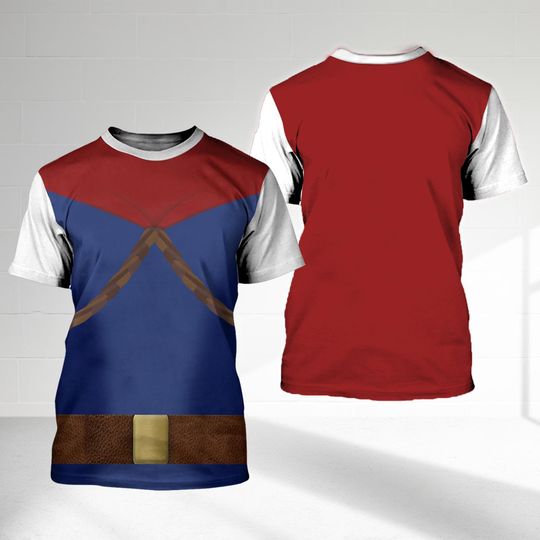 Snow White Prince 3D Costume Shirt, Halloween Costume For Family Group Shirt, Princess And Friends Tee, Prince Cosplay Matching Shirts