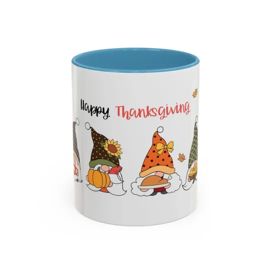 Thanksgiving Accent Mug, Fall Harvest Coffee Cup, Autumn Home Decor