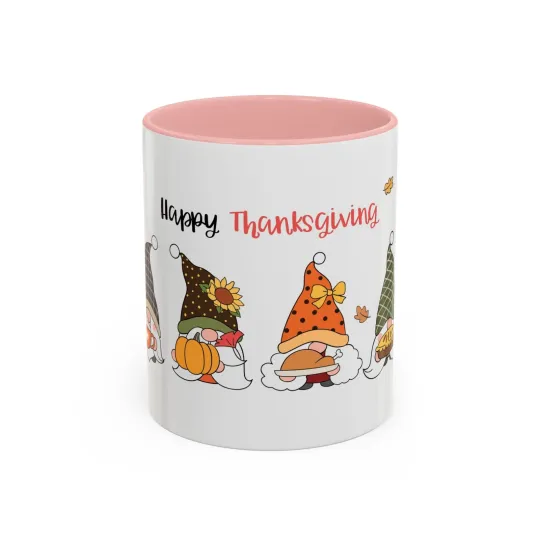 Thanksgiving Accent Mug, Fall Harvest Coffee Cup, Autumn Home Decor