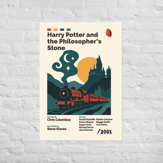 Harry Potter and the Philosopher’s Stone – Mid-Century Vintage Poster