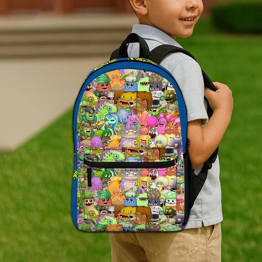 Monsters Kids Backpack, My Singing Monsters Backpack, Fun Monster Backpack, Back To School Gift