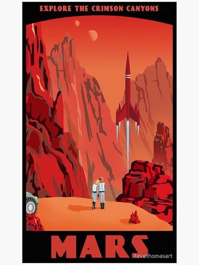 Mars Travel Poster Poster