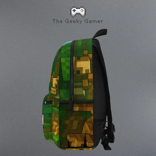 Personalized Gamer Backpack | Personalized Creeper Backpack | Gamer Gift