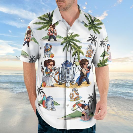 Star Wars Button Shirt, Leia And Han Solo Shirt, R2d2 Button Shirt