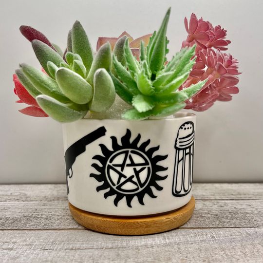 Supernatural Dean Sam Winchester Inspired Plant Pot