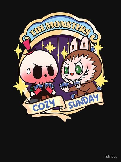 Labubu Monsters cozy sunday  Pullover Sweatshirt