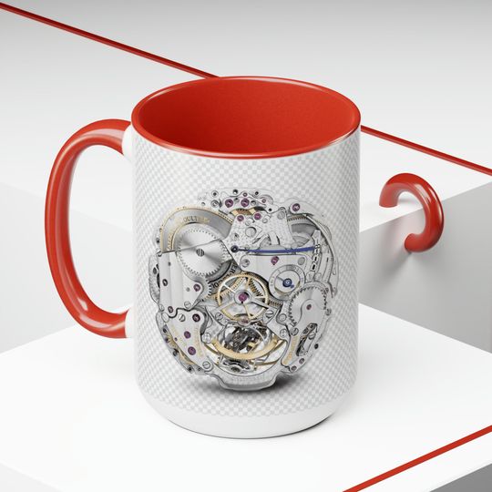 "Watch Movement" Two-Tone Coffee Mugs