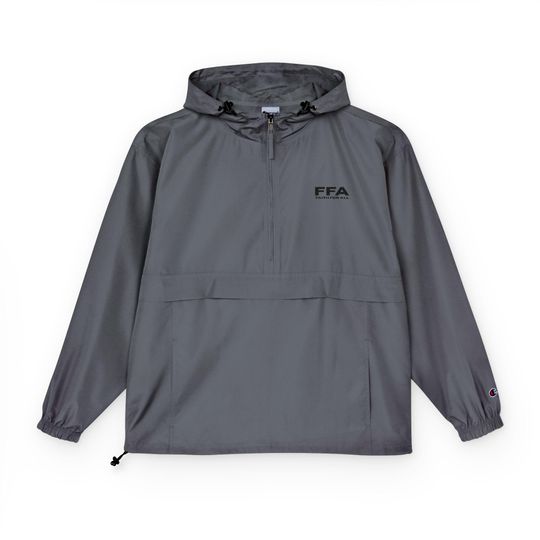 FF Champion Unisex Packable Anorak Jacket - Lightweight Hooded Windbreaker