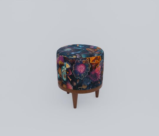 Ocean Theme Pouf - Moody, Stylish, Functional Footstool