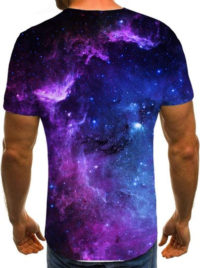 Outer Space T Shirts for Men 3D Printed Galaxy Solar System Planets Nebula Shirt