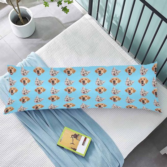 Custom Dog Photos Pillow,Personalized Picture Pillow Cover,Pet Face On Throw Pillow Case