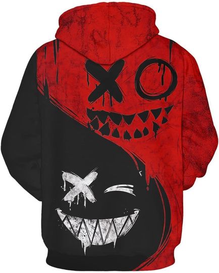 Basoteeuo Mens Hoodies Pullover Graphic Design 3D Cool Novelty