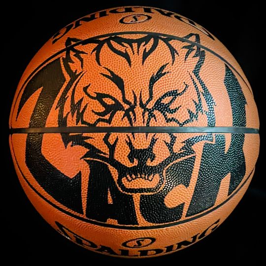 BLACK Tattoo (2 Panels) Design Customized Personalized on Basketball