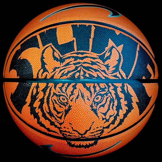 BLACK Tattoo (2 Panels) Design Customized Personalized on Basketball