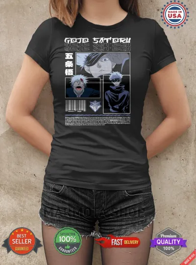 Gojo Satoru Jujutsu Satoru T-Shirt Sukuna Anime Japanese Tee Shirt Manga JJK