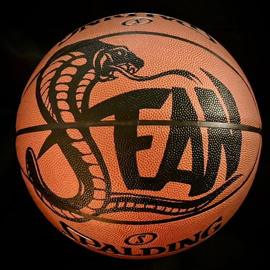 BLACK Tattoo (2 Panels) Design Customized Personalized on Basketball