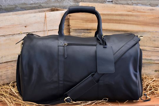 Leather Weekender Bag - Men's Travel & Gym Duffel