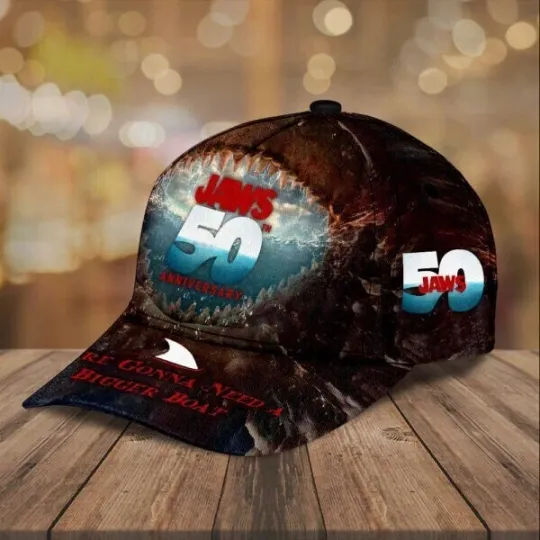 Jaws 50th Anniversary Unisex Classic Cap Adults Hat Lovers Gift