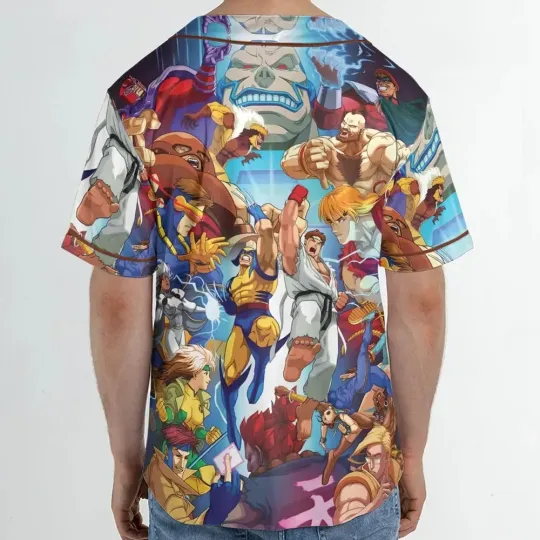 X-Men vs Street Fighter Unisex Baseball Jersey