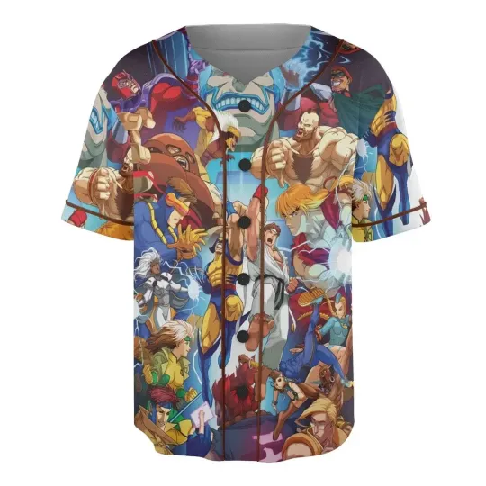 X-Men vs Street Fighter Unisex Baseball Jersey