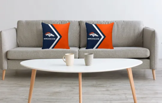 Denver Broncos Throw Pillow, Gift For Football Lover
