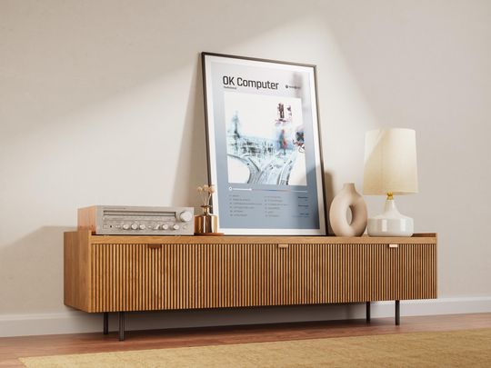 Radiohead OK Computer Poster | Alternative Rock Album Art Print | 90s Music Wall Decor