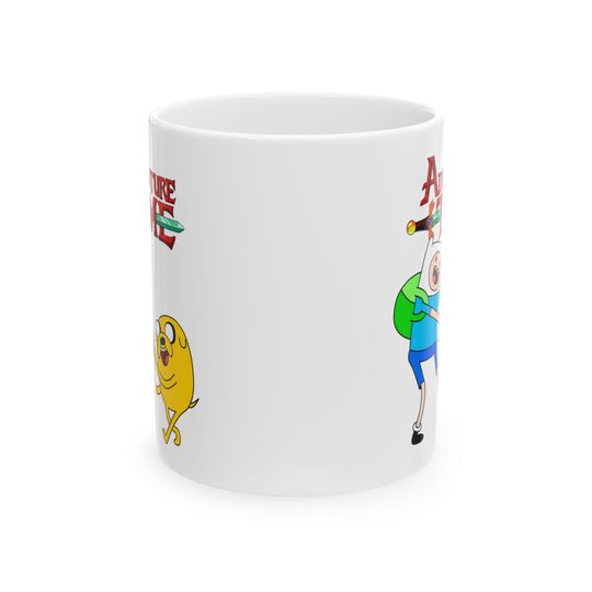 Adventure Time Mug | Jake The Dog Finn The Human Ceramic Mug Gift For Her For Him